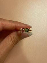 Load image into Gallery viewer, Green & Pink Toi et Moi Ring