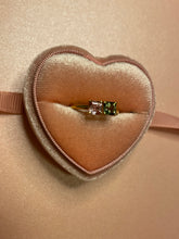Load image into Gallery viewer, Green & Pink Toi et Moi Ring