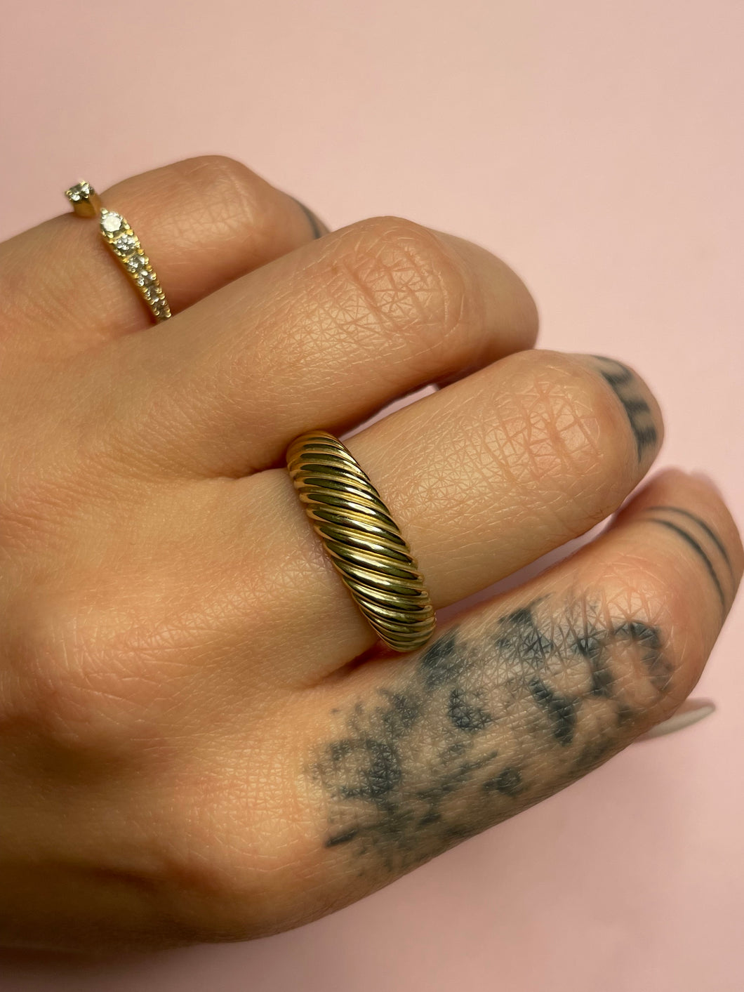 Chubby Domed Croissant Ring