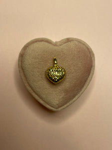 Diamond Cut Puffy Heart