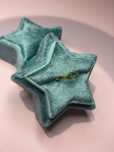 Load image into Gallery viewer, Evil Eye Emerald Baby Bezel Band
