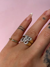 Load image into Gallery viewer, Chunky Vintage Diamond H Ring
