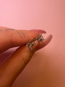 Diamond Butterfly Studs