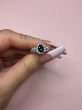 Load image into Gallery viewer, Blue Sapphire &amp; Diamond Pinky Ring
