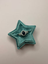 Load image into Gallery viewer, Blue Sapphire &amp; Diamond Pinky Ring
