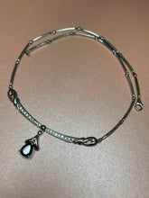 Load image into Gallery viewer, Sapphire &amp; Crystal Droplet Necklace
