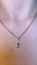 Load image into Gallery viewer, Grey Blue Prism Spinel Cross
