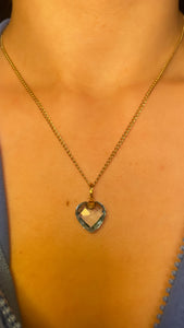 Faceted Blue Topaz Jumbo Heart Pendant