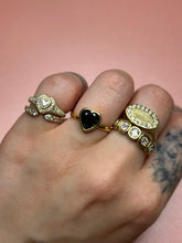 Load image into Gallery viewer, Forest Green Heart Tourmaline Bezel Band
