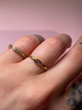 Load image into Gallery viewer, Smokey Lavender Sapphire Evil Eye Baby Bezel Band
