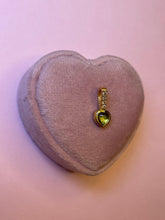 Load image into Gallery viewer, Peridot Cabochon Heart Diamond Pendant
