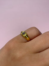 Load image into Gallery viewer, Muted Blue Spinel Round Chubby Pinky Ring
