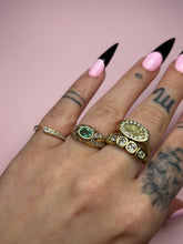 Load image into Gallery viewer, Emerald Diamond Dome Ring
