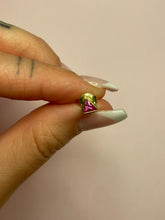 Load image into Gallery viewer, Pink Tourmaline Trillion Cut Stud
