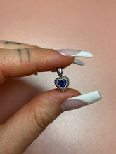 Load image into Gallery viewer, Blue Sapphire Mini Heart Pendant
