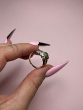 Load image into Gallery viewer, Emerald Diamond Dome Ring
