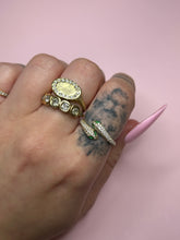 Load image into Gallery viewer, CZ double snake ring
