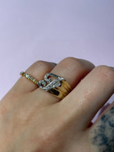 Load image into Gallery viewer, Chunky Vintage Diamond J Ring
