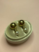 Load image into Gallery viewer, 18K Gold Ball Pearl Studs
