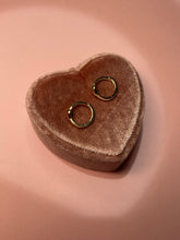 Load image into Gallery viewer, Mini Ruby Heart Huggies
