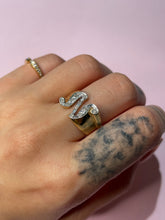 Load image into Gallery viewer, Chunky Vintage Diamond N Ring

