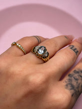 Load image into Gallery viewer, Aquamarine &amp; Diamond Evil Eye Chunky Dome Ring
