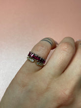 Load image into Gallery viewer, Marquise Ruby Half Eternity Pinky Ring
