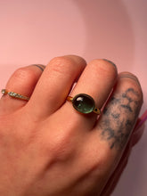 Load image into Gallery viewer, Jumbo Candy Green Tourmaline Cabochon Bezel Band
