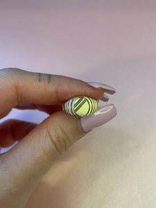 Ribbed Oval Signet Ring