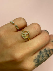 Diamond Peace Ring