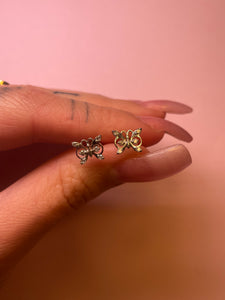 Diamond Butterfly Studs