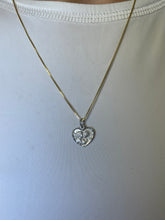 Load image into Gallery viewer, Sterling Silver Kissing Angel Cherub Heart Pendant
