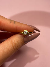 Load image into Gallery viewer, Hammered Diamond Solitaire Bezel Baby Donut Band
