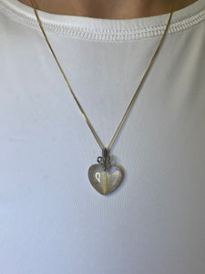 Sterling Silver Rutilated Quartz Heart Pendant