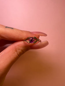 Amethyst Cabochon Moody Ring