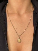 Load image into Gallery viewer, Regina Coeli Medallion Pearl Border Pendant
