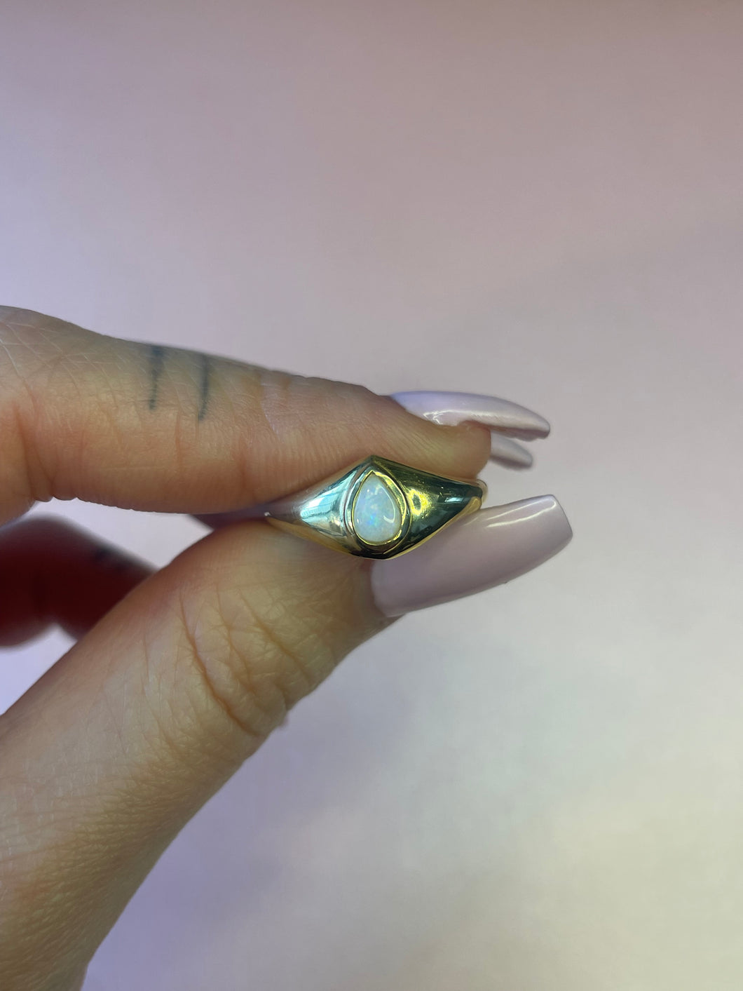 Opal Chubby Teardrop Ring