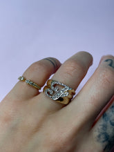 Load image into Gallery viewer, Chunky Vintage Diamond J Ring

