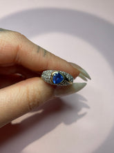 Load image into Gallery viewer, Tanzanite Heart Chunky Diamond Dome Ring
