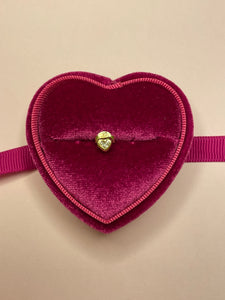 Diamond Heart Bezel Stud