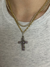 Load image into Gallery viewer, Chunky Amethyst Cross Pendant
