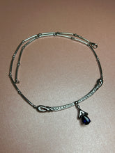 Load image into Gallery viewer, Sapphire &amp; Crystal Droplet Necklace
