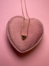 Load image into Gallery viewer, Deep Green Tourmaline Bezel Heart Solitaire Necklace
