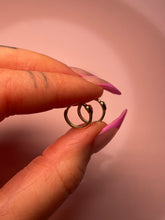 Load image into Gallery viewer, Mini Ruby Heart Huggies
