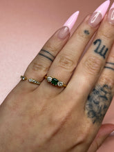 Load image into Gallery viewer, Emerald &amp; Old Mine Cut Diamond Ring
