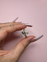 Load image into Gallery viewer, Blue Sapphire &amp; Diamond Toi Et Moi Ring
