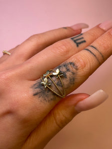 Triple Butterfly Ring