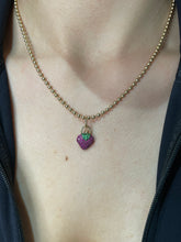 Load image into Gallery viewer, Ruby &amp; Tsavorite Strawberry Pendant
