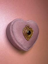 Load image into Gallery viewer, Garnet Heart Filigree Pendant
