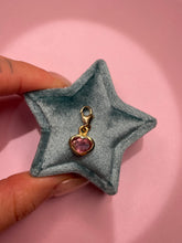 Load image into Gallery viewer, 1.25 CT watermelon pink tourmaline heart bezel “CHARMED” pendant

